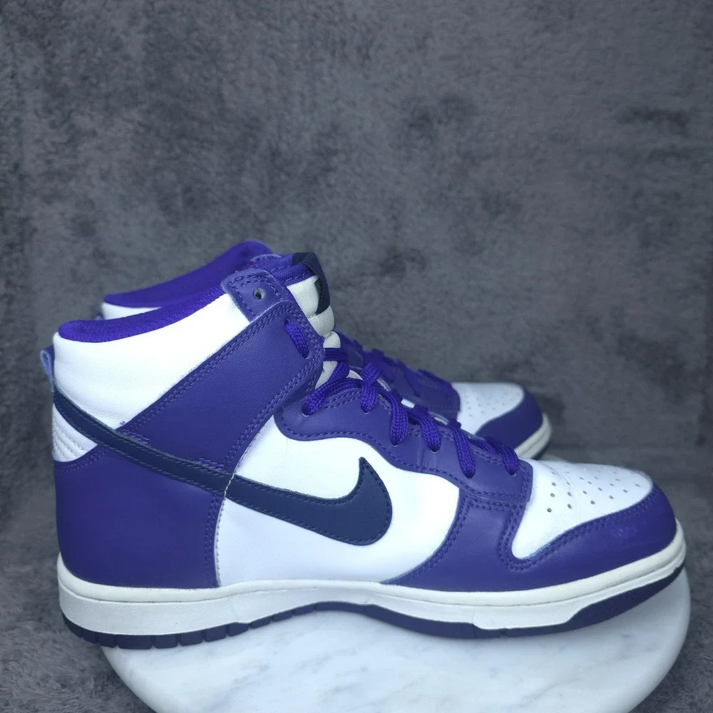Nike Dunk High Shoes Youth Size 7Y Purple White Basketball Sneakers DH9751-100